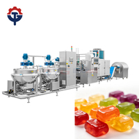 Automatische productielijn voor fruitgummi snoepjes, machine voor het maken van jelly bears en zachte snoepjes, PLC-gestuurd