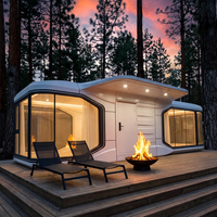 Maisonnette personnalisable moderne, maison capsule ADU, maison modulaire avec climatiseur Midea pour abri de jardin, pod de glamping, villa écologique