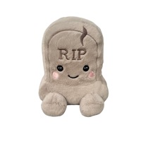 Halloween Kreatives Grabstein-Plüschtier, RIP Grabstein-Stoffpuppe, Niedliche Gruselige Tischdekoration, Feiertagsdeko-Geschenk