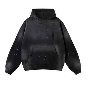 Sweat à capuche pour homme de haute qualité, 100% coton, effet vieilli, style streetwear, anti-rétrécissement, en vente à bas prix - Product Image 1
