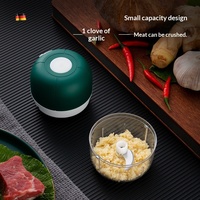 Picadora de Ajo Eléctrica Inalámbrica Portátil, Control por Botón, Semi-Automática, para Uso Doméstico, Procesador de Alimentos para Bebés, Picadora de Carne
