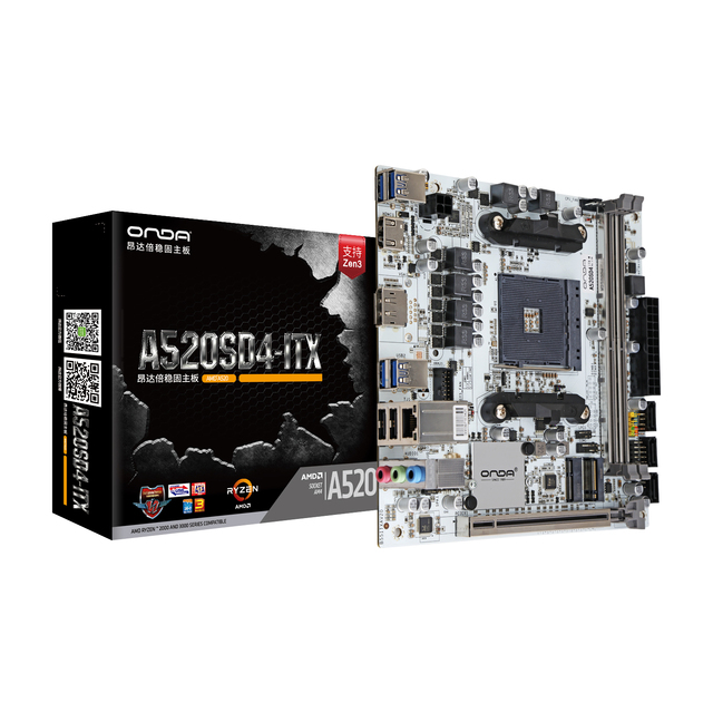 Computer Motherboard A520SD4-ITX-W 2xDDR4 Socket Am4 AMD Processor Gaming Motherboard