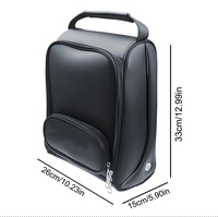 Sac de voyage pour chaussures de golf en cuir PU OEM, organiseur de chaussures de sport portable, étui de transport pour hommes et femmes, rangement compact pour chaussures de golf