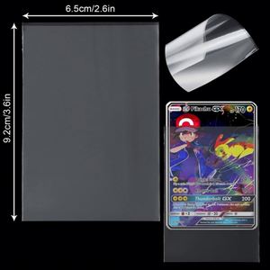 PokémonF Card Protectors 4 Inch Plastic Sleeves for Trading Cards Minimalist Design Heat Transfer Printing 100 Pcs Pack - Product Image 2