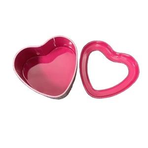 OEM Factory Heart-Shaped Gift <strong>Tin</strong> Boxes PVC Window Lid Recyclable Food <strong>Tin</strong> Can <strong>Cake</strong> Stickers Pencil Chocolate <strong>Storage</strong> Square - Product Image 2