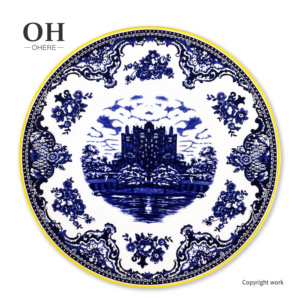 Luxury Bone China Dinner Plate Set Irregular Dinnerware Creative Country Dinner Set <strong>Decorative</strong> Plate Dishes for Event&amp;<strong>Catering</strong> - Product Image 4