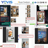 Kiosque de paiement en libre-service avec écran tactile frontal en verre trempé, terminal de commande, terminal de paiement pour restaurant, imprimante thermique, entreprise