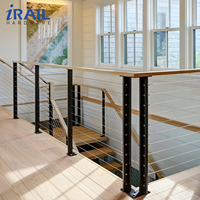 Kit de garde-corps moderne en câble d'acier inoxydable 316, système de main courante extérieur pour balcon et escalier avec outil de sertissage, conception durable pour balcon