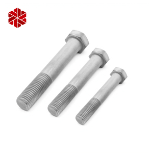 하이 퀄리티 재고 가능 ASTM A325 A490 탄소강 핫 딥 아연 도금 하프 스레드 헤비 육각 볼트 - Product Image 1