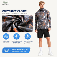 Maillot de pêche à capuche camouflage UPF50 en soie glacée pour homme, protection intégrale du visage, séchage rapide, manches longues, protection solaire, pêche au bar, OEM ODM, faible MOQ