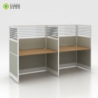 Bureau de bureau multi-personnes, tables de séparation de bureau modernes, postes de travail modulaires de bureau