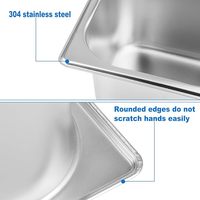 Bestseller 4 Zoll tiefe Edelstahl Dampf tisch pfannen Anti-Jamming Steam Pan