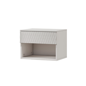Armoire murale moderne avec tiroirs et étagère ouverte, design sculpté, anti-basculement, DIY, pour rangement de chambre - Product Image 3