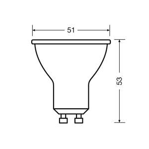 โคมไฟ LED สะท้อนแสง OSRAM PAR16 4.3W GU10 350lm 4,000K 36 ° - Product Image 3