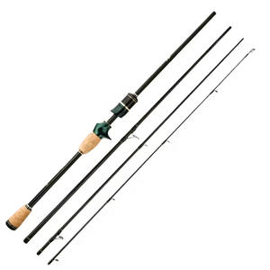 Alpha Ultra Light Carbon Canne à pêche de voyage 4pcs Cork Hands Casting Fishing Rods for Foldable Backpacker Kit - Product Image 2
