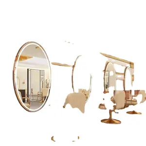 Urope-Espejo estándar para peluquero, estación de espejo para salón de belleza
