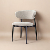 Chaises de Salle à Manger en Bois Massif Style Nordique, Modernes et Minimalistes, avec Dossier en Tissu de Créateur, pour la Maison, le Salon ou l'Hôtel
