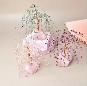 Árbol de la Abundancia de Cristal Natural en Polvo, Base de Cuarzo Rosa Crudo, Decoración para el Hogar, Árbol de la Abundancia de Cristal de 7 Chakras - Product Image 3