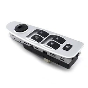 Interrupteur de vitre Hyundai Elantra 93570-2D100 Panneau argenté 2002-2006 Module de commande électrique - Product Image 1
