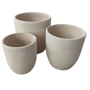 Noordse Wind Magnesium Moddervezel Planter Custom Eenvoudige Witte Matte Planter Fabriek Verkoop Buitenlandse Handel Fiber Klei