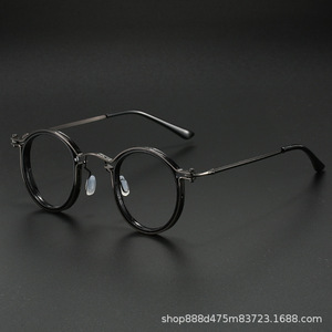 2024 nuovo nero tempesta Punk metallo retrò occhiali da sole polarizzati luce blu Anti-moda occhiali da vista senza prescrizione per la lettura - Product Image 4