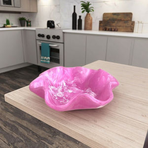 Tazón Grande Moderno para Servir de Resina - Ligero, Duradero, Ecológico, Hecho a Mano, Apto para Lavavajillas, Acabado Liso, Uso Multiusos - Product Image 1