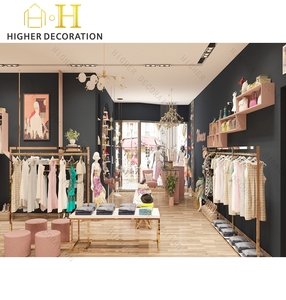 Meubles de magasin de vêtements en <span class=keywords><strong>vente</strong></span> chaude, présentoir de vêtements en bois unique pour magasin de vêtements, prix d'usine - Product Image 4