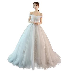 Royal Dream Off Shoulder Ball Gown Wedding Dress White Floral Print Natural Waistline Sweetheart Neckline Long Train 2026 New - Product Image 5