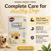 Poudre de lait de chèvre pour chiens 300g Source naturelle de calcium Formule de croissance saine Confort digestif Peau et pelage Absorption à 94%