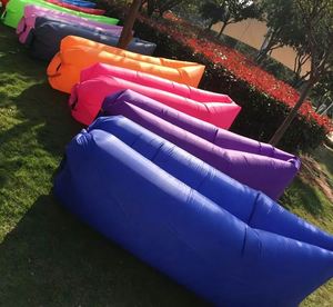 <b>Single</b> Outdoor Portable Beach Air <b>Sofa</b> Lazy Inflatable Folding Camping <b>Bed</b> Modern Design Foldable Eco PVC Sleeping Bag - Product Image 1