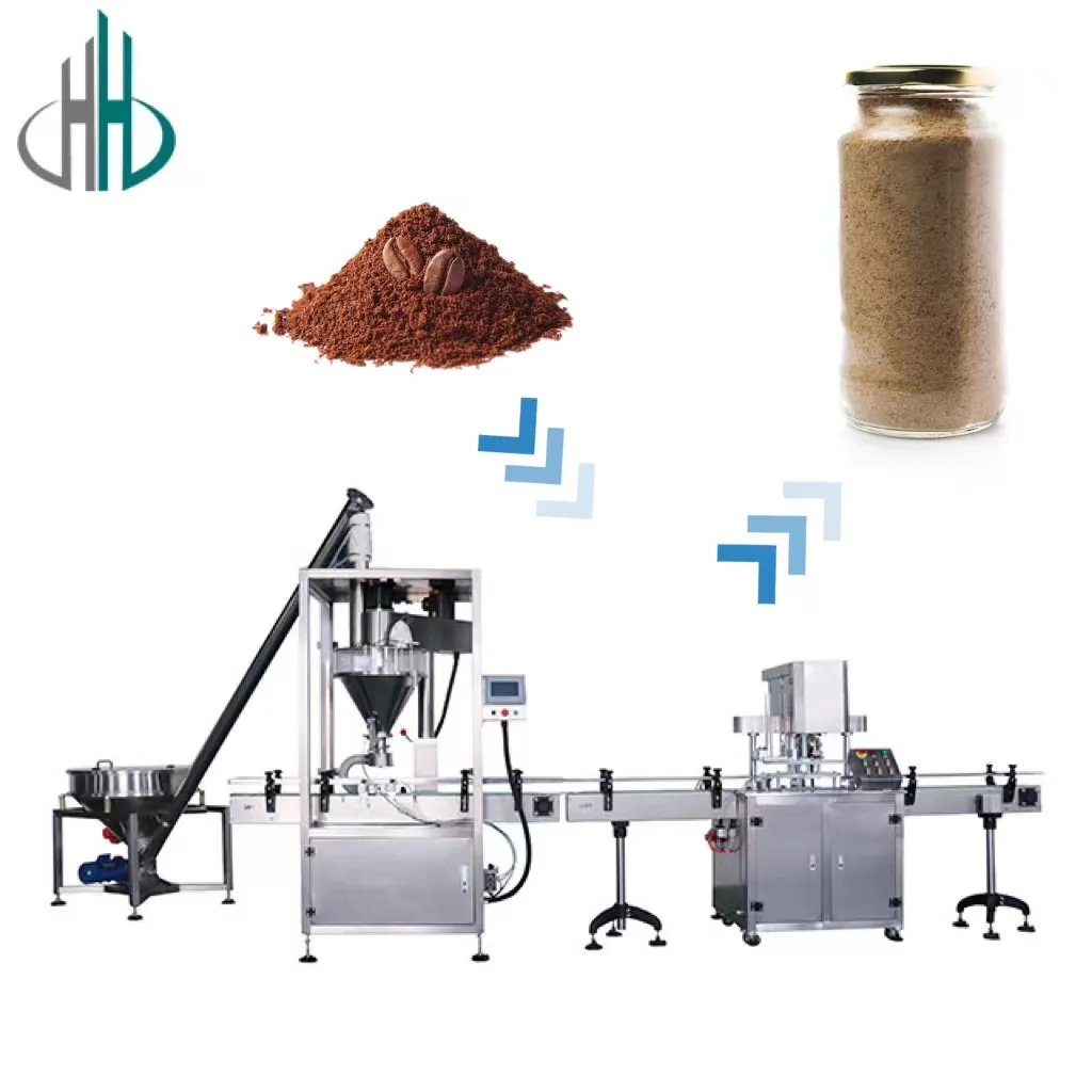 Machine à emballer instantanée de sac de gousset de poudre de café de T Machine d'emballage de remplissage de poudre de café sous vide de poudre de cacao 100g 500g
