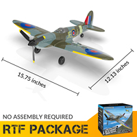 Avion RC à aile fixe RTS VOLANTEX 76112 Spitfire, modèle d'avion de chasse britannique de la Seconde Guerre mondiale, 2.4G 4CH, jouet d'avion RC radiocommandé pour extérieur, cadeau