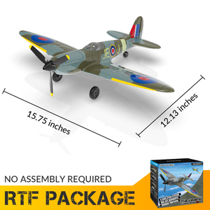 Avion RC à aile fixe RTS VOLANTEX 76112 <span class=keywords><strong>Spitfire</strong></span>, modèle d'avion de chasse britannique de la Seconde Guerre mondiale, 2.4G 4CH, jouet d'avion RC radiocommandé pour extérieur, cadeau - Product Image 6