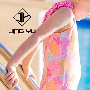 Traje de Baño de Una Pieza de Poliéster Personalizado con Estampado Hawaiano y Volantes, Bikini para Niñas, Alta Calidad, MOQ Bajo - Product Image 6