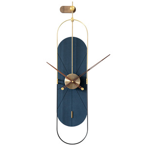 Nordic Style Minimalist <b>Wall</b> <b>Clock</b> Oval Shape Battery Powered <b>Silent</b> Quartz Movement For Living Room Home Decoration - Product Image 5