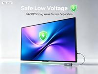 Économie d'énergie, consommation moyenne de 80 W seulement, driver à courant constant, expérience éco-responsable, écran LED ultra-fin.