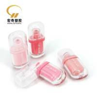 Tubes de brillant à lèvres personnalisés Tube de glaçure à lèvres ovale de couleur bonbon pour emballage cosmétique