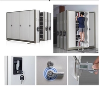 Système de rayonnage compact mobile Manuel Armoire de classement dense pour bibliothèque Bureau Stockage Haute capacité Étagère en acier