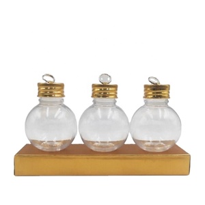 50ml Hanging Pendant Clear Water Bottle Light Bulbs Jingle Bells Christmas PlasticTransparent Balls Candy Juice <b>Wine</b> Bottle - Product Image 1