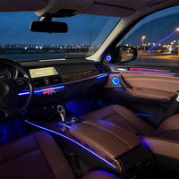 Kit d'éclairage d'ambiance LED KYNCHO pour BMW X5 E70, éclairage intérieur automobile, symphonie de 64 couleurs, lampe décorative pour voiture