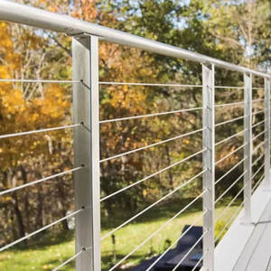 Foshan Deck Wire Railing Custo Barato Tensão Aço Inoxidável Cabo Balaustrada Railing - Product Image 2