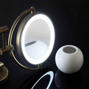 Hotel Badezimmer Wand montage Doppelseitiger LED-Kosmetik spiegel Punch-Free Retract able Beauty Light Faltbarer Einzieh spiegel - Product Image 2