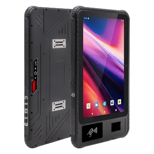 Baterai 8000MAh Industri Biometrik Sidik Jari R1022 Biometrik 4G RJ45 Android IP65 Tablet Kasar dengan Pembaca NFC Depan