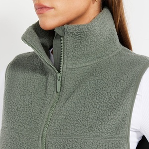Gran oferta, chaleco de lana Sherpa para <span class=keywords><strong>mujer</strong></span>, ajuste relajado de gran tamaño con traje de gimnasio de diseño de longitud más larga Extra suave - Product Image 3