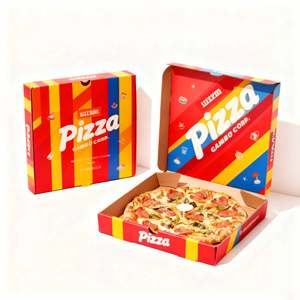 Chất lượng cao tùy chỉnh in hộp bánh pizza bán buôn từ nhà sản xuất các tông sóng giấy sản phẩm takeout bao bì thực phẩm - Product Image 2