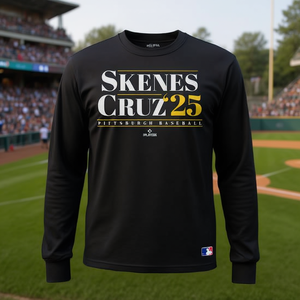 Maglietta a maniche lunghe da baseball Skenes Cruz 25 Pittsburgh MLBPA - Product Image 3
