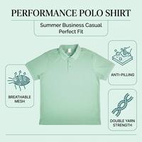 Polo pour homme POD, tissu piqué double fil 40 fils, vêtements décontractés d'été, manches courtes, uniforme de bureau, haut de performance pour homme