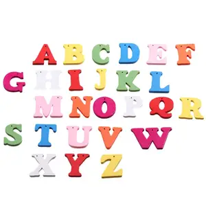 Alfabeto inglese in legno colorato Puzzle per la prima educazione dei bambini pezzi di lettere colorate in legno giocattoli in legno