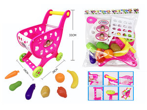 Jinming caddie pour enfants ensemble <span class=keywords><strong>de</strong></span> jouets fruits et <span class=keywords><strong>légumes</strong></span> en plastique <span class=keywords><strong>jouet</strong></span> à provisions maison <span class=keywords><strong>de</strong></span> jeu simulé - Product Image 4