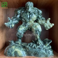 Indoor-Kleinhandwerk Statue Marmor Filmfigur Hulk Statue Stein Berühmte Persönlichkeit Skulptur